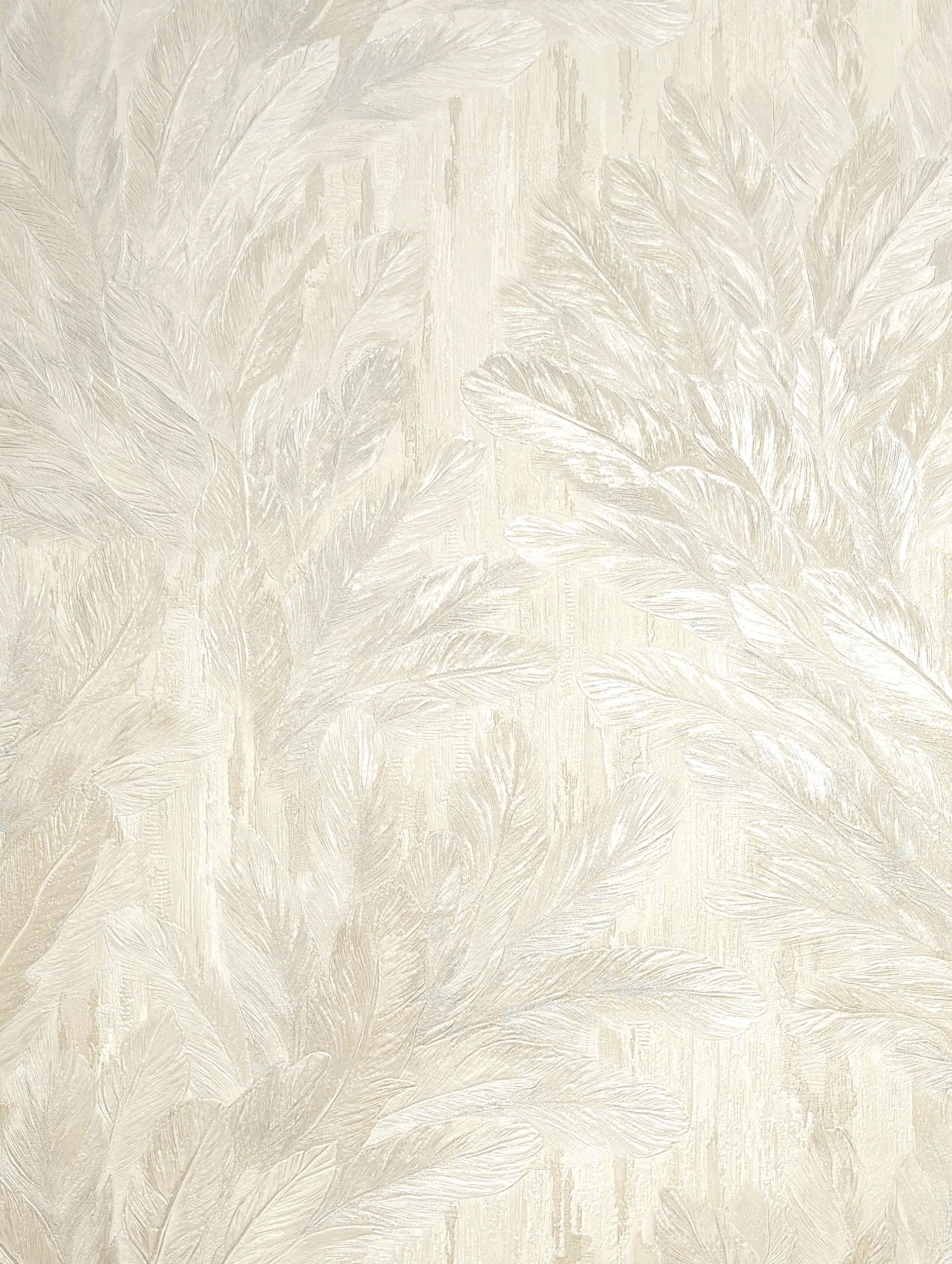 Vymura Cream M95695 Gianni Feather Heavyweight Vinyl Wallpaper,
