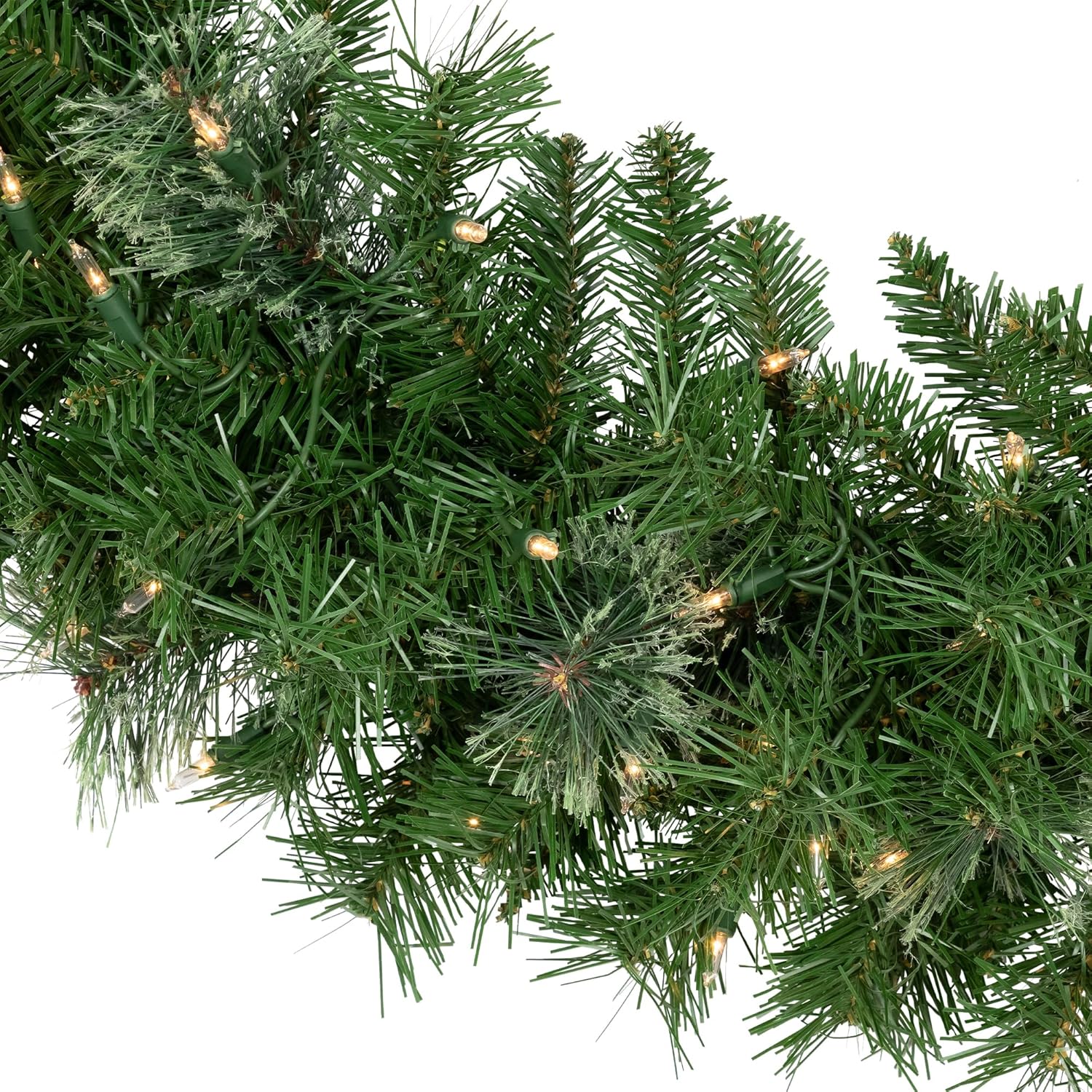 Northlight Pre-Lit Mixed Cashmere Pine Artificial Christmas Wreath - 36-Inch, Clear Lights