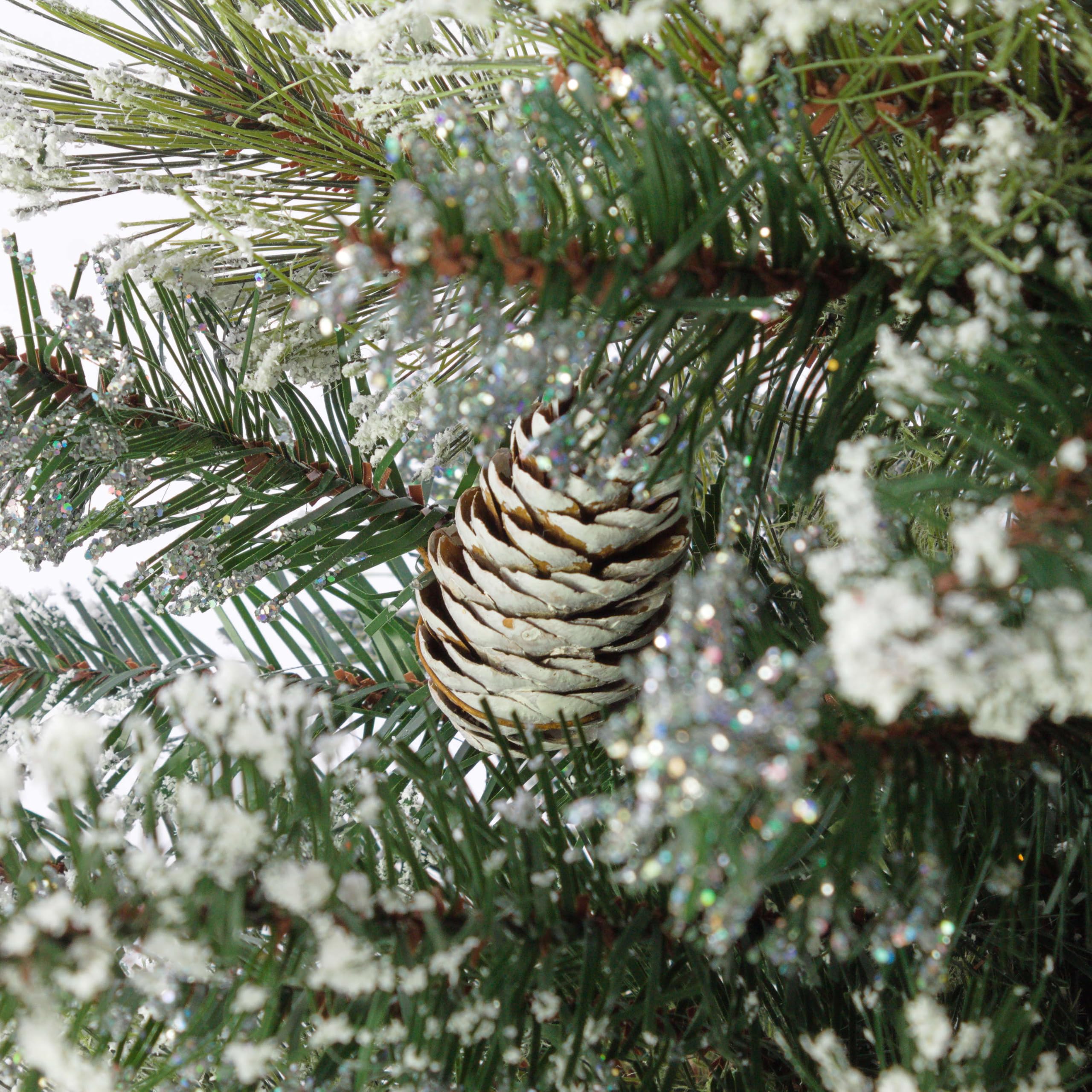 artplants.de Sapin Artificiel Riga, Neige Artificielle, 60cm, Ø 40cm