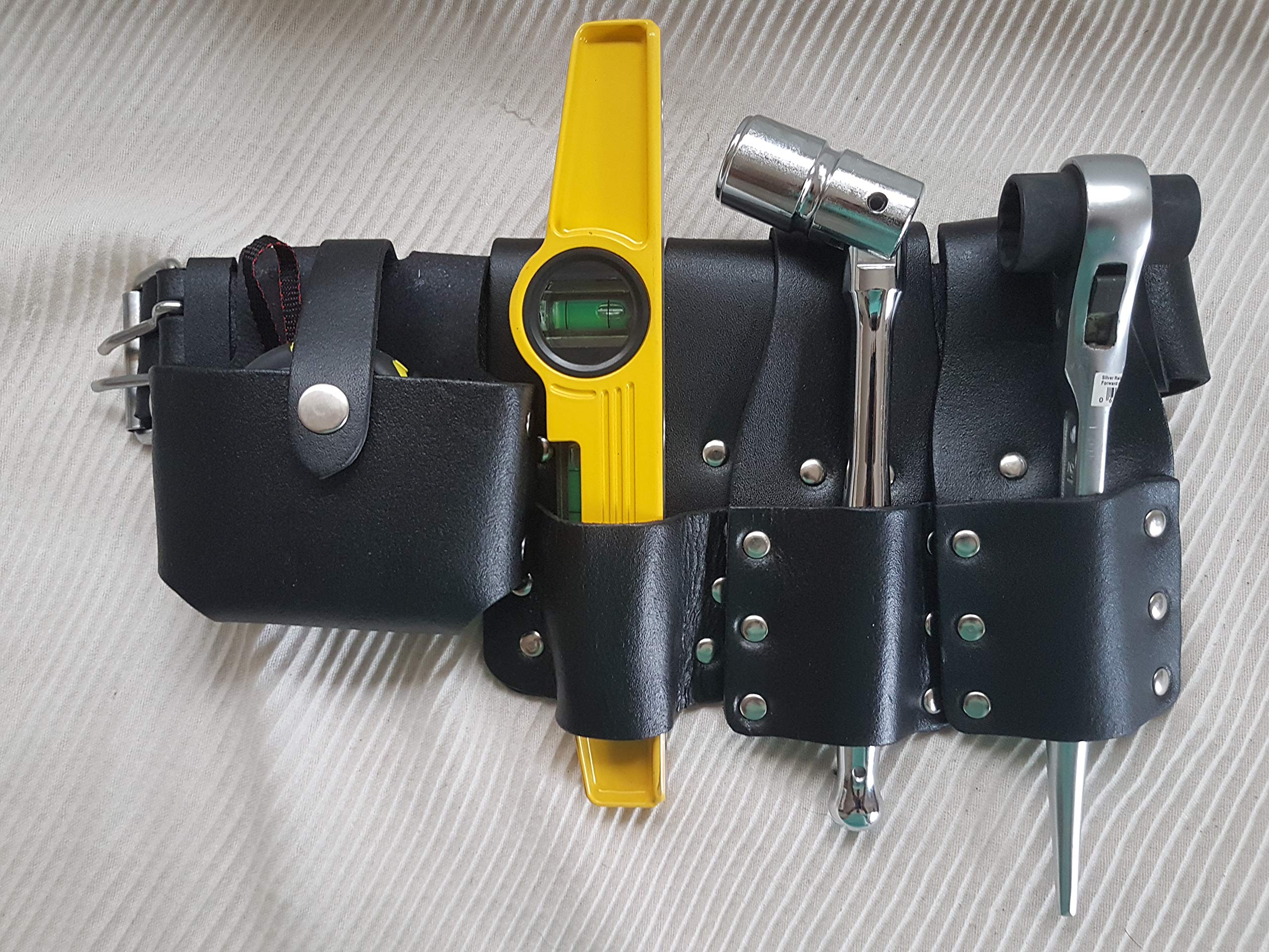 BBI LTD Black Leather Scaffolding Tools Belt With Full Tool Set - 12'' Round Head 1921 โ image 1