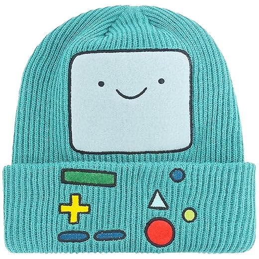 Concept One Adventure Time Beanie Mütze, BMO Cosplay Manschette Winter Strickmütze, Blaugrün, Einheitsgröße, Blaugrün/EIN Hauch von Paradies (Trace of Paradise), Einheitsgröße