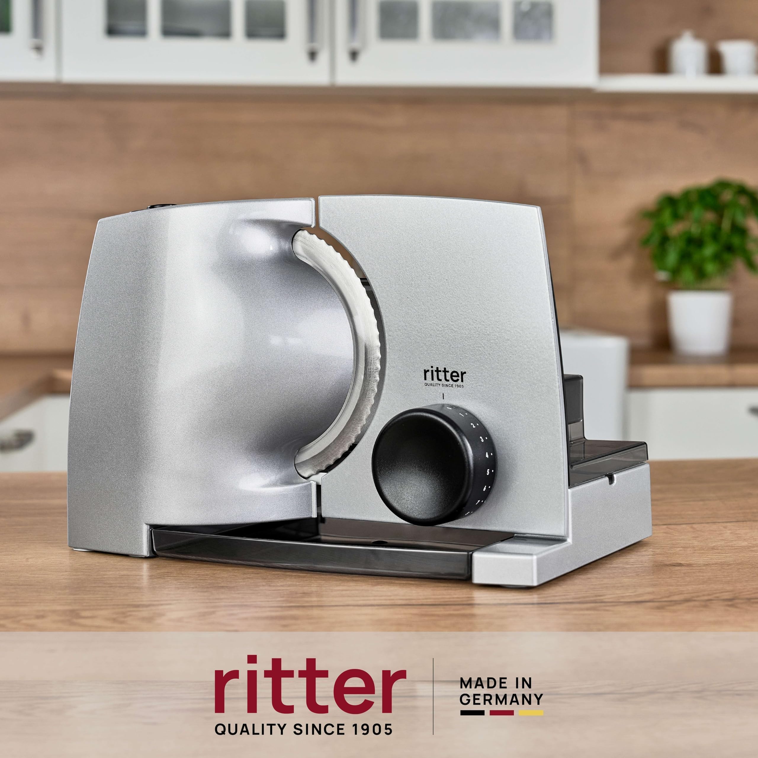 Ritter Compact 1 Elektrischer Allesschneider Brotschneidemaschine aus Metall Made in Germany