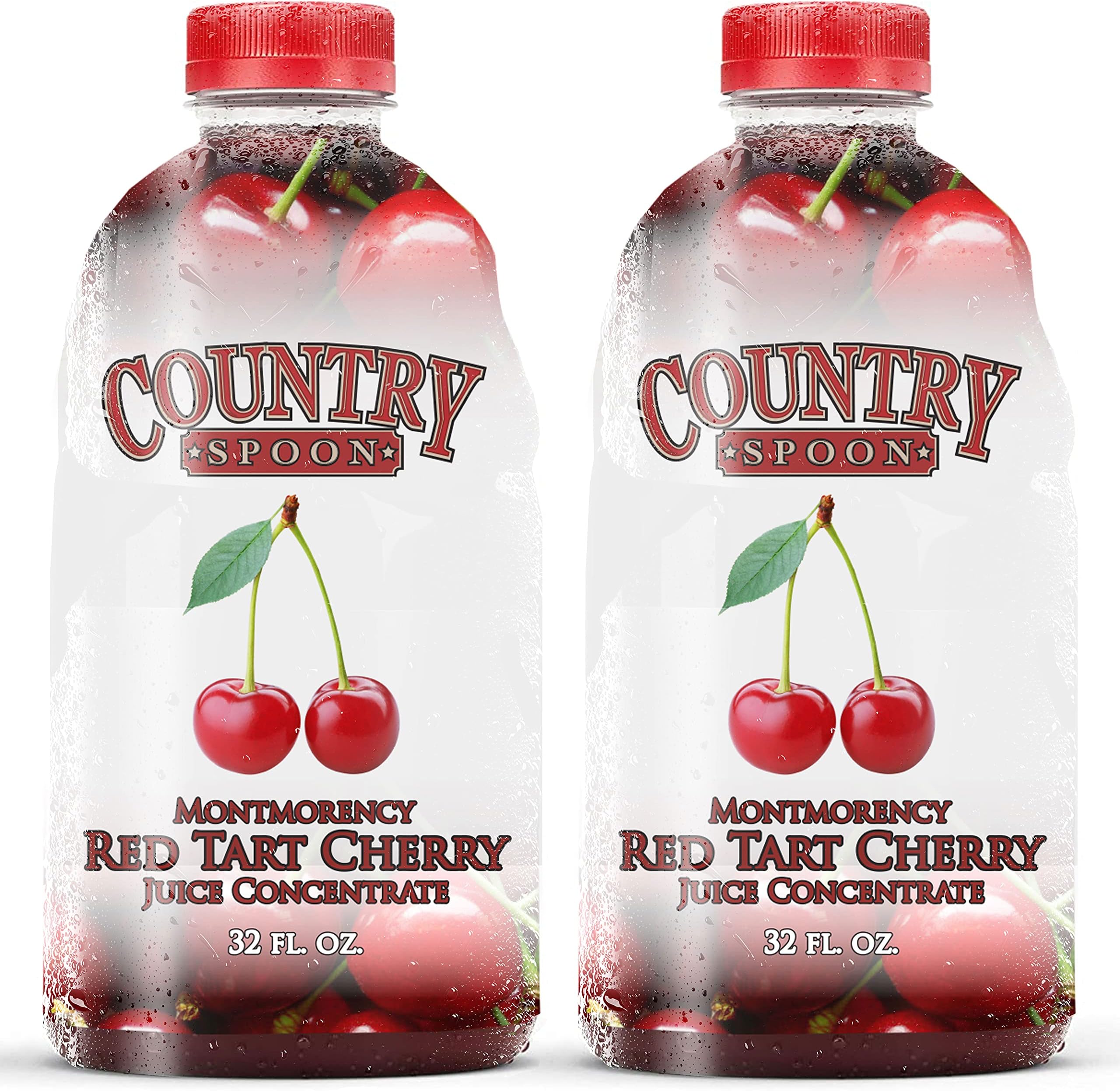 Red Tart Cherry Juice Concentrate by FruitFast (32 FL OZ) Unsweetened, 68 Brix