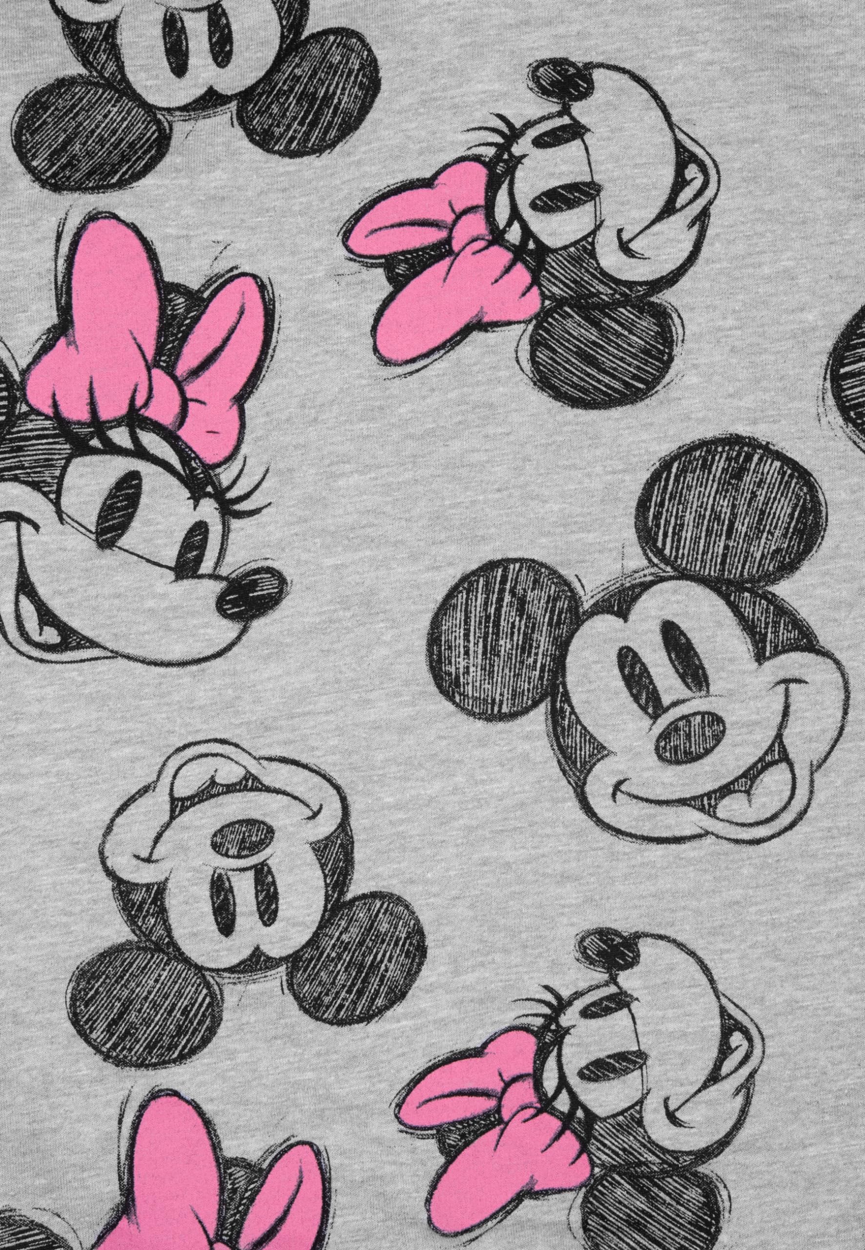 Disney Minnie Mouse bluza z kapturem dla dziewczynek - dziecięca bluza z kapturem bluza z kapturem szara/różowa