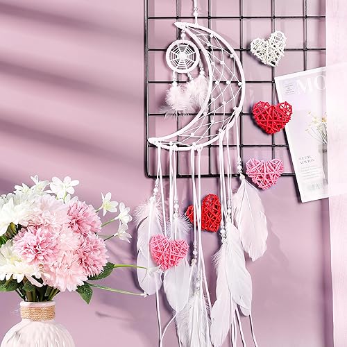 Miniatura 7 de 24 bolas de ratán en forma de corazón de San Valentín de 2.36 pulgadas, relleno de jarrón de corazón, decoración de ratán de mimbre para decoración