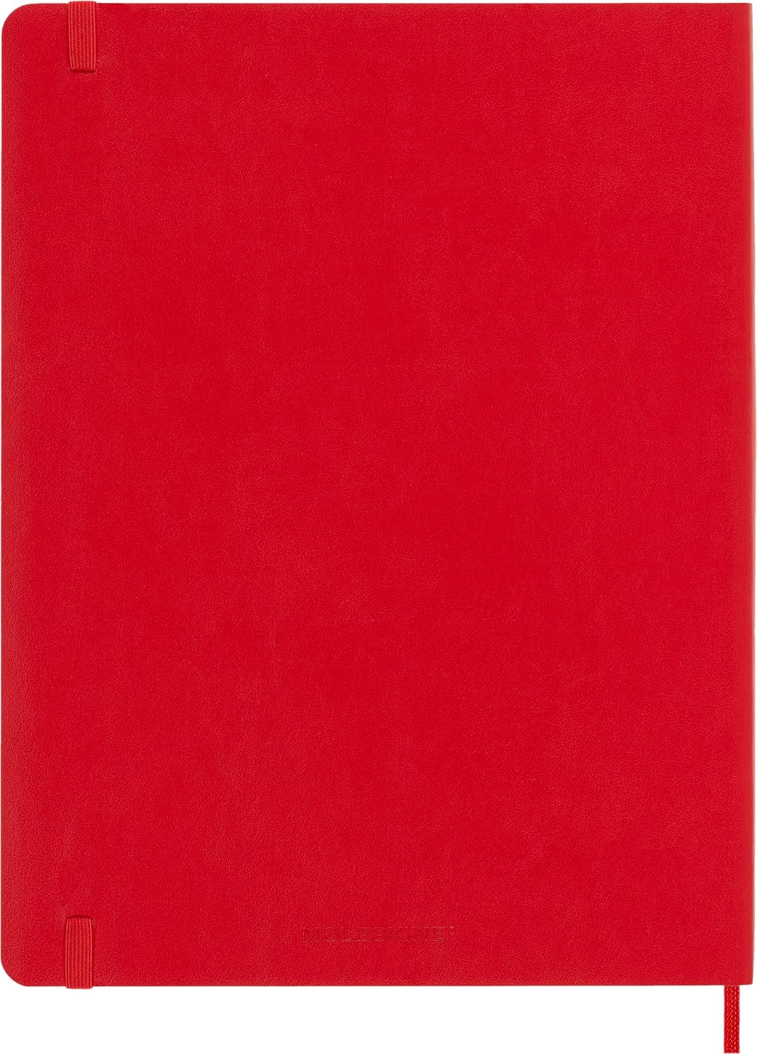 Moleskine Classic Notebook, Soft Cover, XL (7.5" x 9.5") Plain/Blank, Scarlet Red, 192 Pages