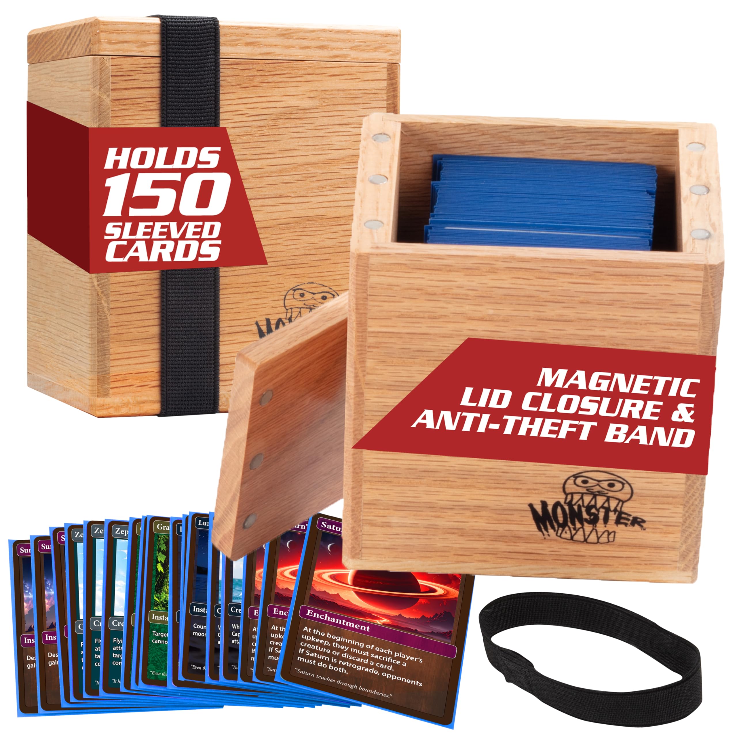 Amazon.com: Monster Wooden Double Deck Box w Magnetic Lid