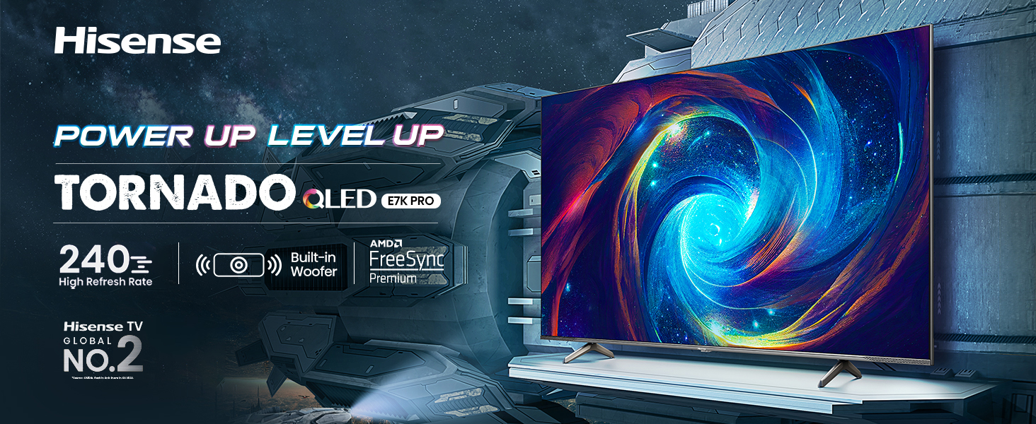 Hisense 164 cm (65 inches) Tornado Series 4K Ultra HD Smart QLED