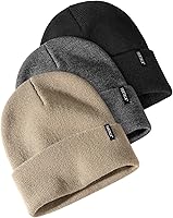 FURTALK 3 Pack Unisex Beanie Hats for Men Women - Thick Cuffed Knitted Winter Skull Caps, Soft Acrylic Warmth