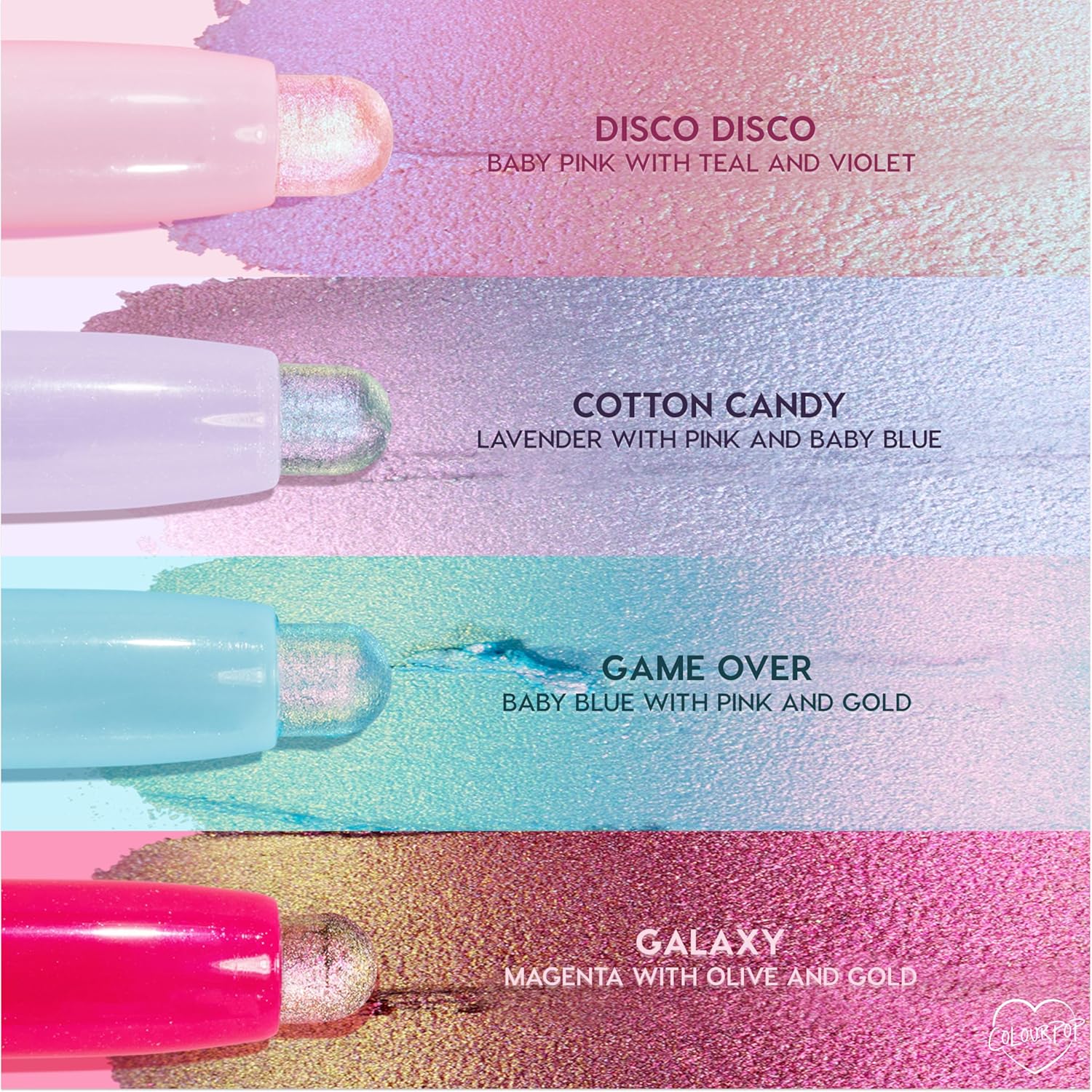 ColourPop Shadow Stix - Multichrome Cream Eyeshadow Stick with Long-Lasting Color - Multi-Use Cream Makeup with a Built-In Sharpener & Precise Tip for Easy Application - Cotton Candy (0.05 oz) - Image 6