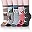 Velice Women Wool Socks Thick Thermal Hiking Warm Winter Crew Cushion Cozy Work Boot Socks 5 Pairs(Cat C)