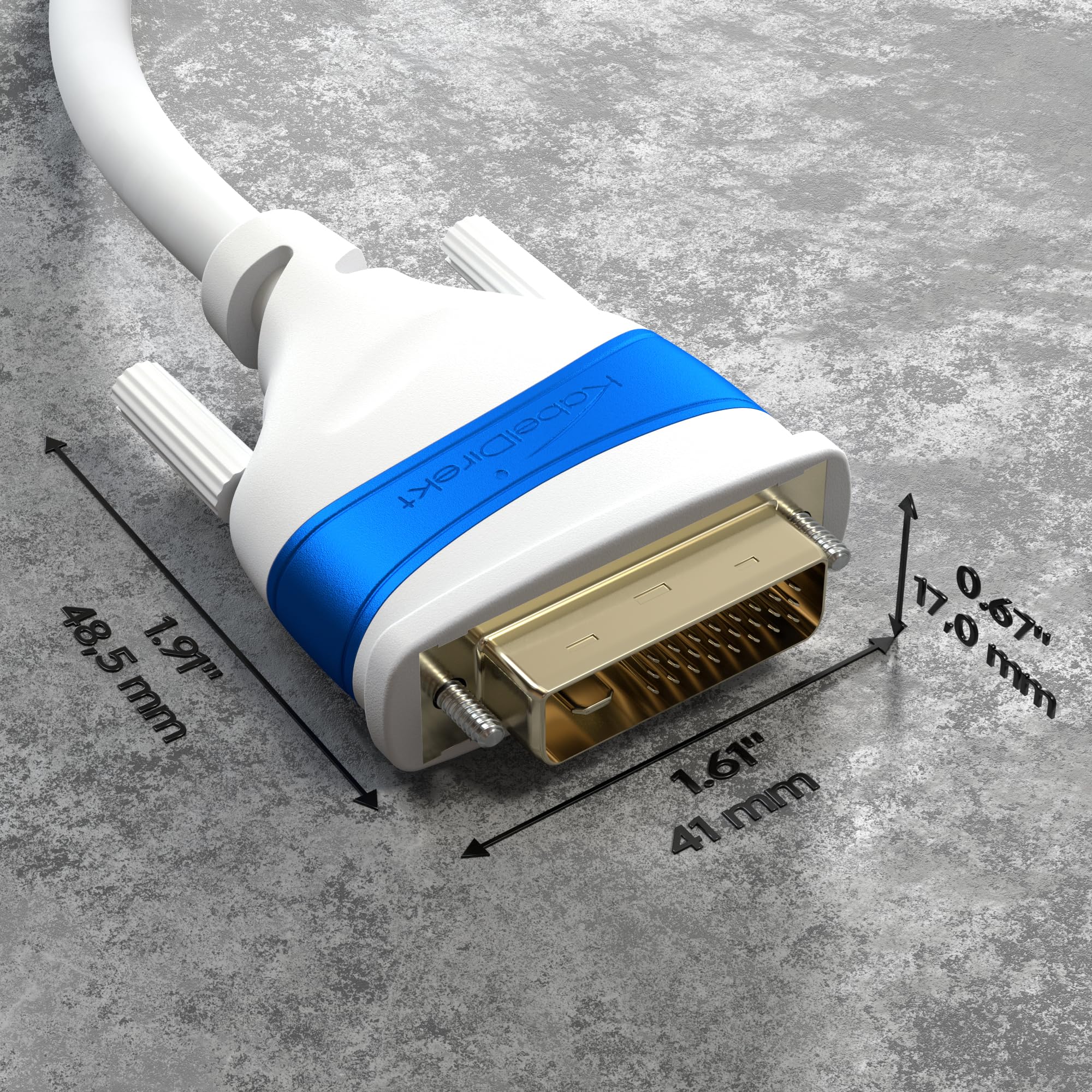 KabelDirekt – Kabel Dual Link DVI – 3m, biały | Cyfrowe kabel monitora DVI-D/24+1, do 2560×1600 przy 60Hz lub Full HD/1080p