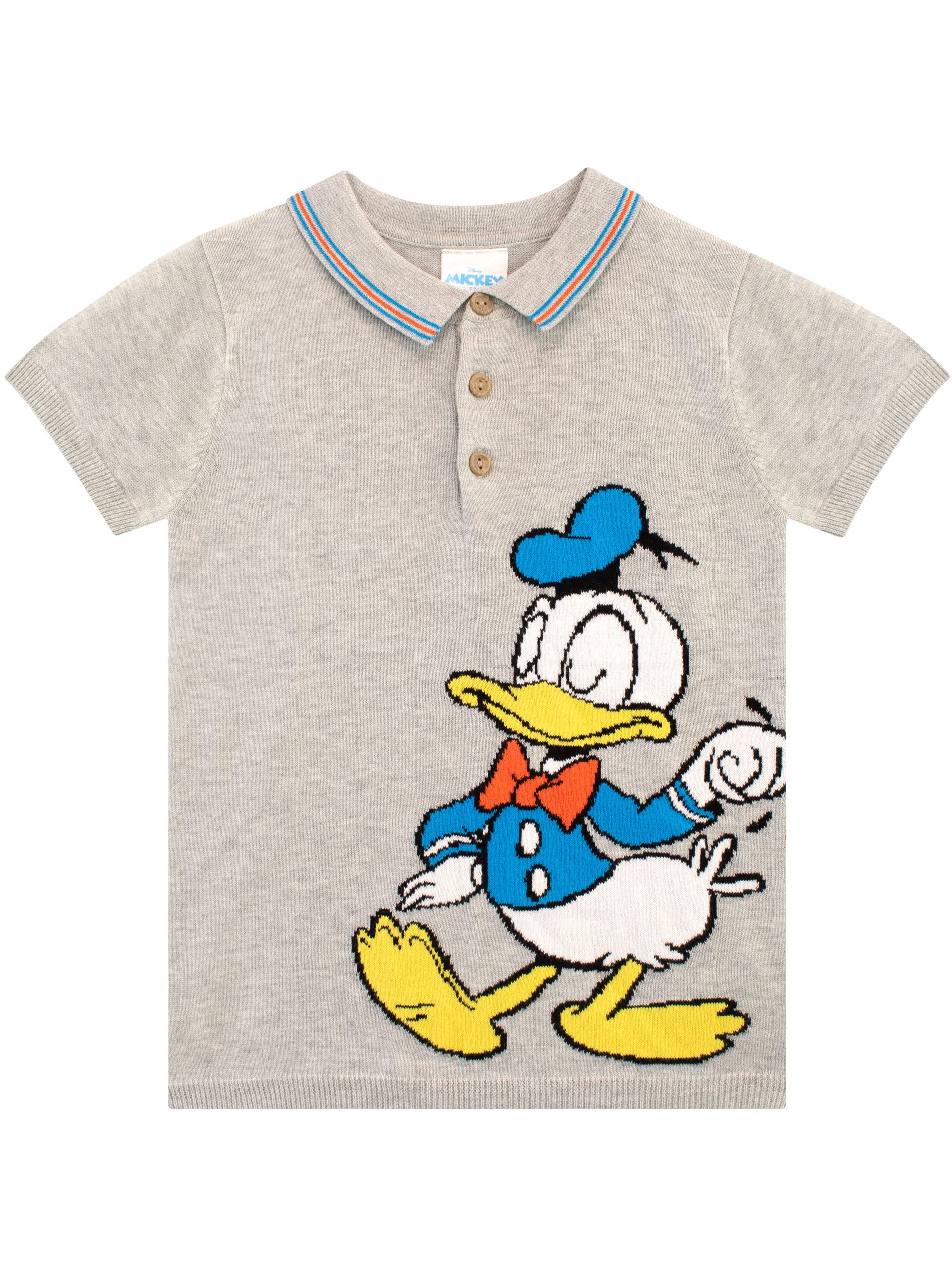 Disney Donald Duck Polo para Niños Top de Punto de Manga Corta para niños