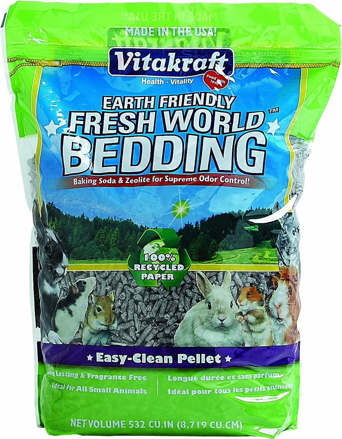 Vitakraft Fresh World Zeo Pellets, 532 Cubic Inch