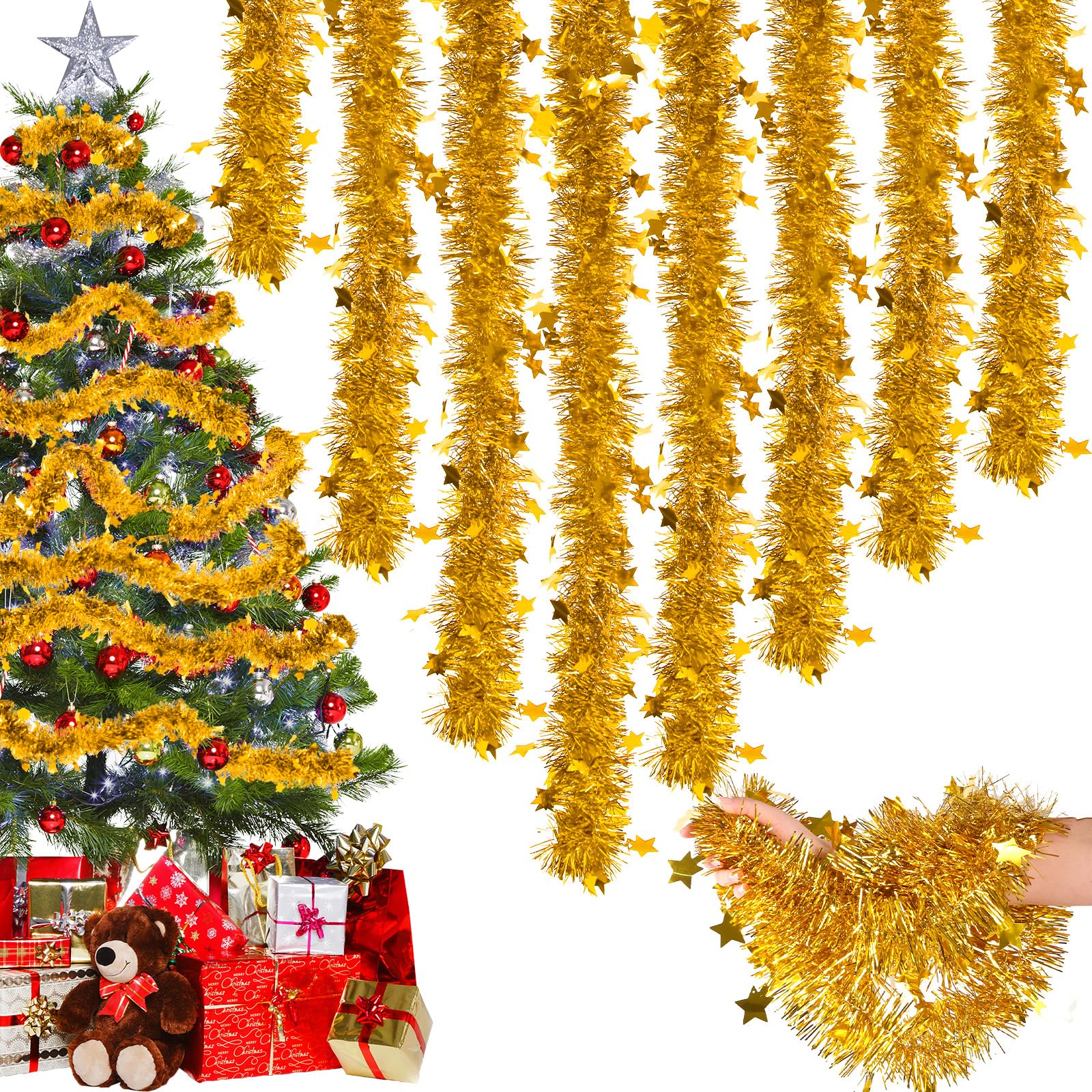 Weihnachtsgirlande Mit Beleuchtung, 270CM Girlande Weihnachten
