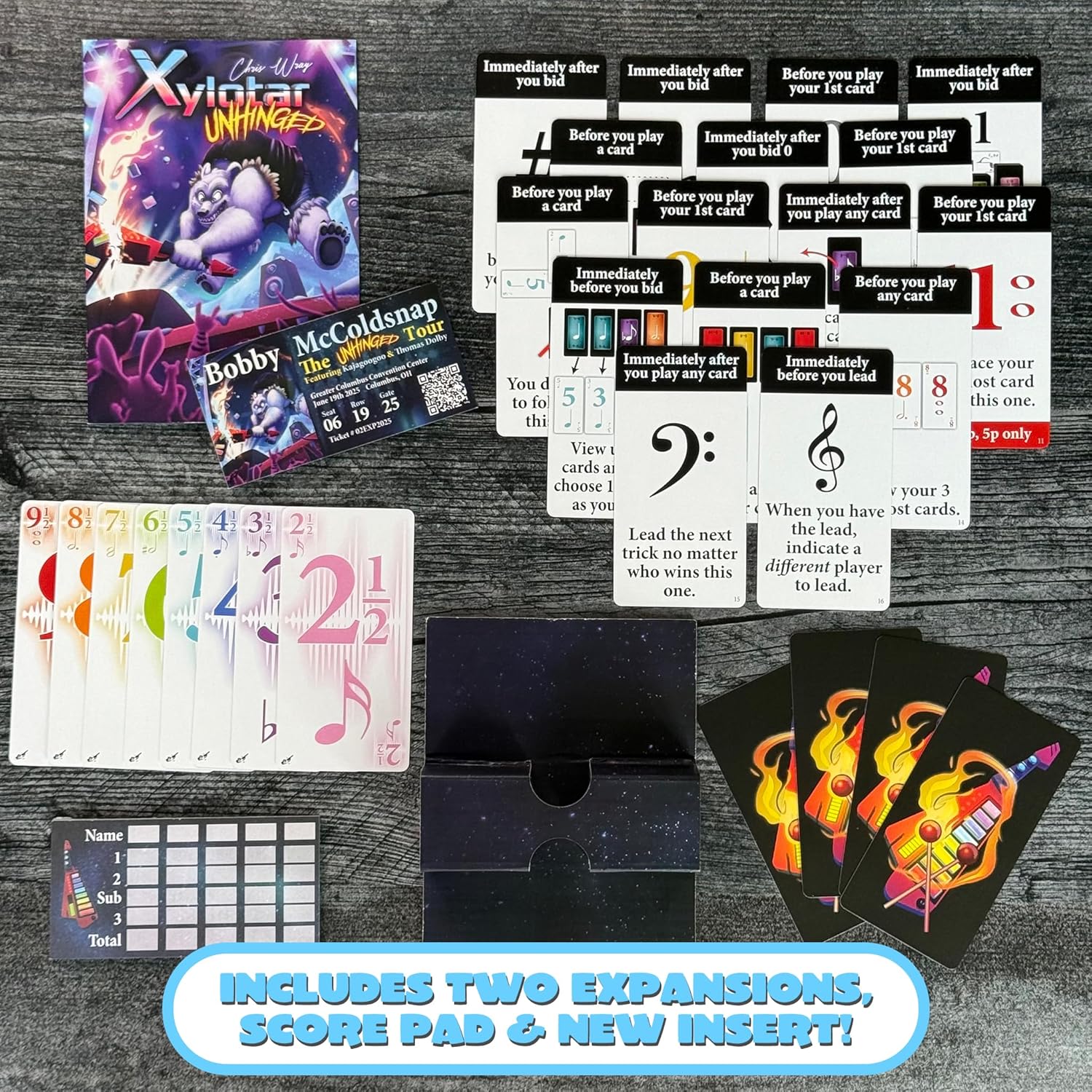 Xylotar Unhinged - The Ultimate Expansion for The Epic 80s Synthesizer Rock Inspired Trick Taking Card Game | from The Creators of One Night Ultimate Werewolf | 2-5 Players, 30 Minutes Play Time