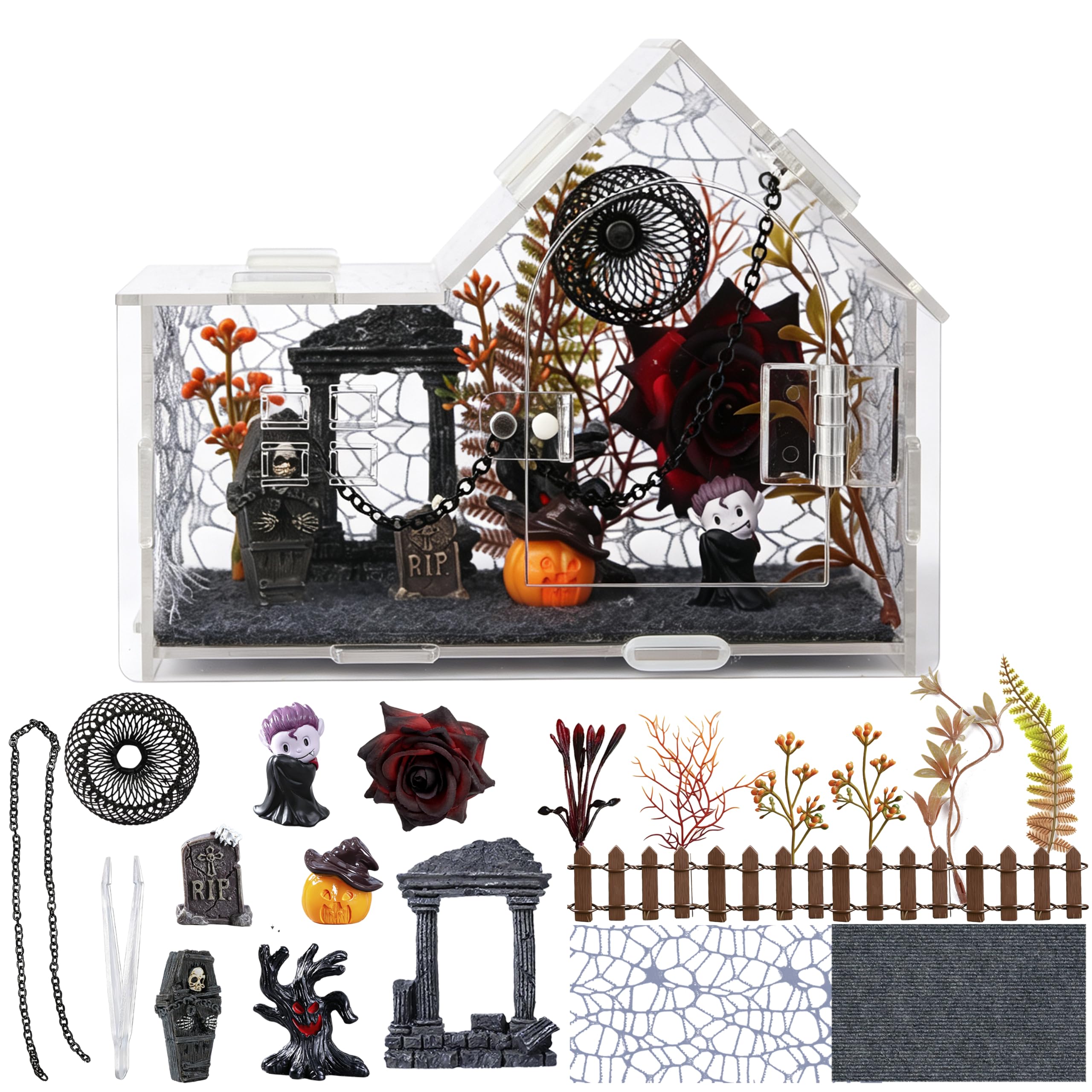 ZUIFIANLE Acrylic Jumping Spider Enclosure Kit with Accessories