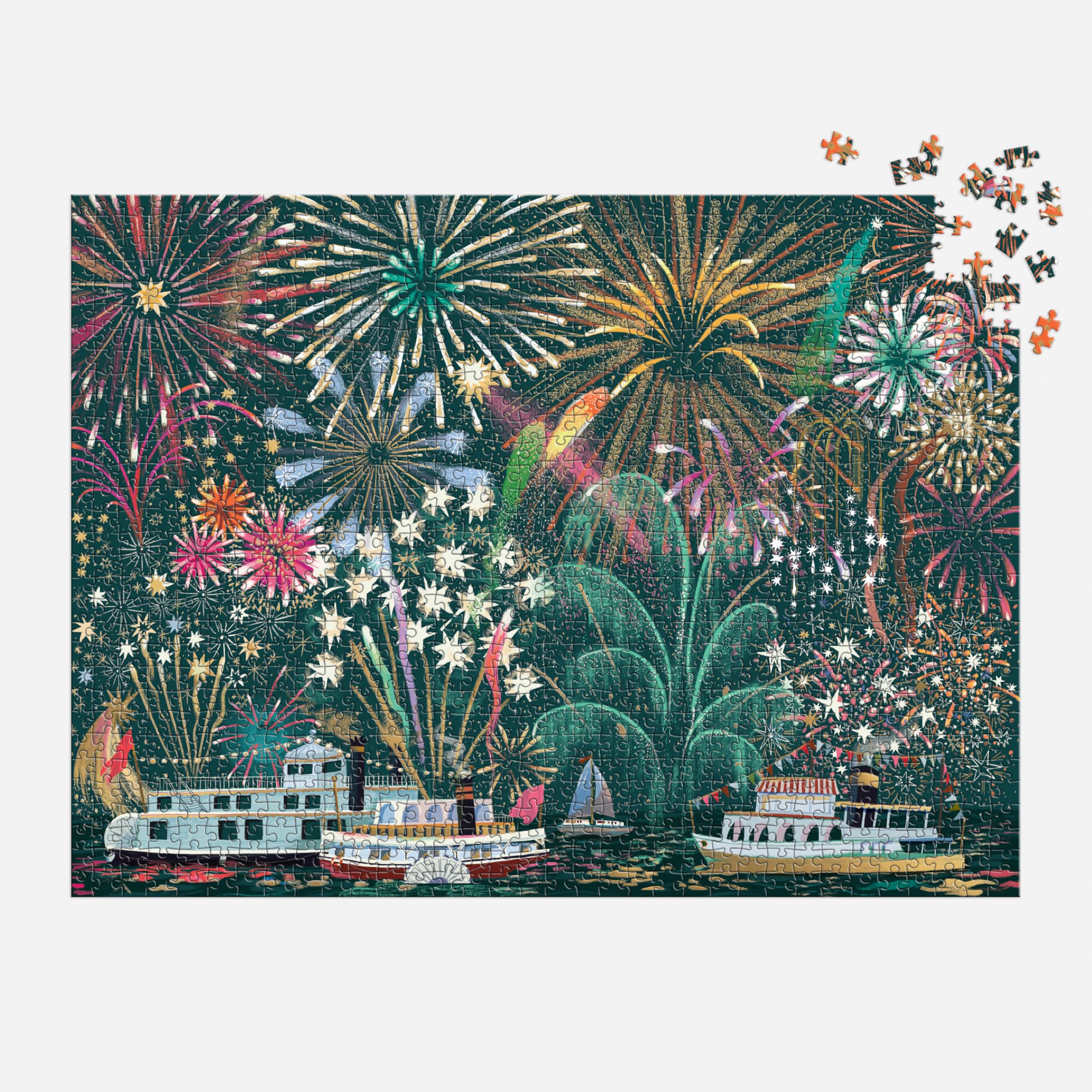 Amazon.com: Galison - Fireworks Jubilee 1000 Piece Jigsaw Puzzle