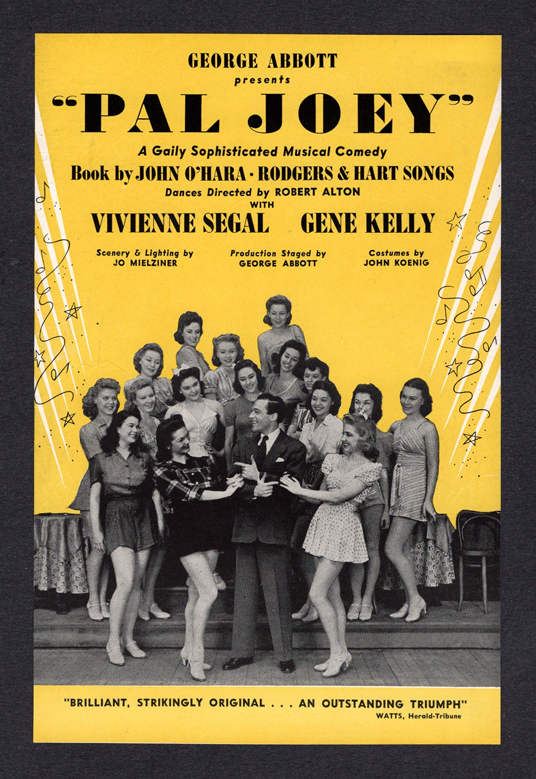 Gene Kelly Pal Joey Vivienne Segal June Havoc Van Johnson Rodgers And Hart 1940 Broadway Flyer At Amazon S Entertainment Collectibles Store