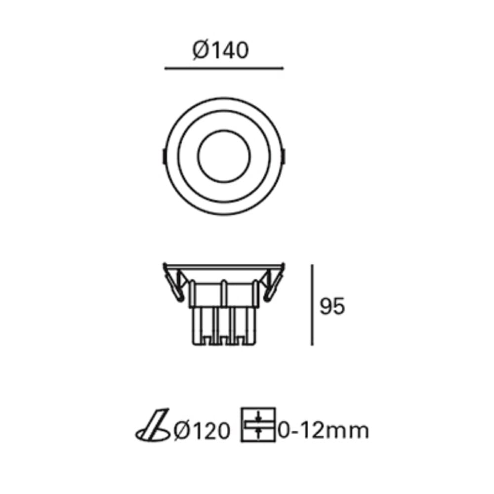FORLIGHT Downlight LED 14W IP44 para Baño, Luz Cálida 3000K, 1149 Lúmenes, Diámetro 140mm, Iluminación Eficiente y Duradera, Blanco