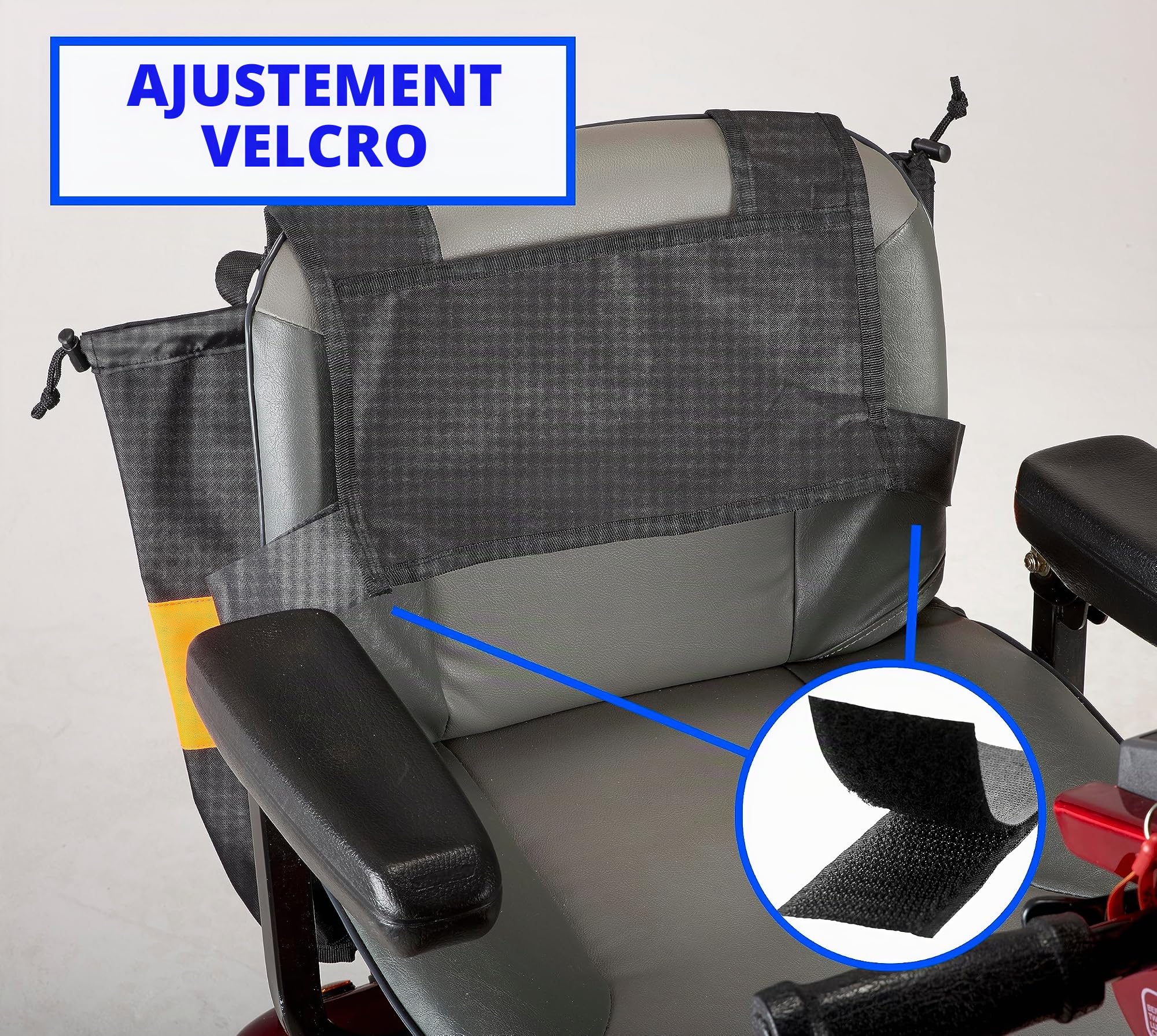 Ducksback Sac de Scooter de mobilité, béquille/Support de Canne de Marche, Courses et Rangement, Noir, L
