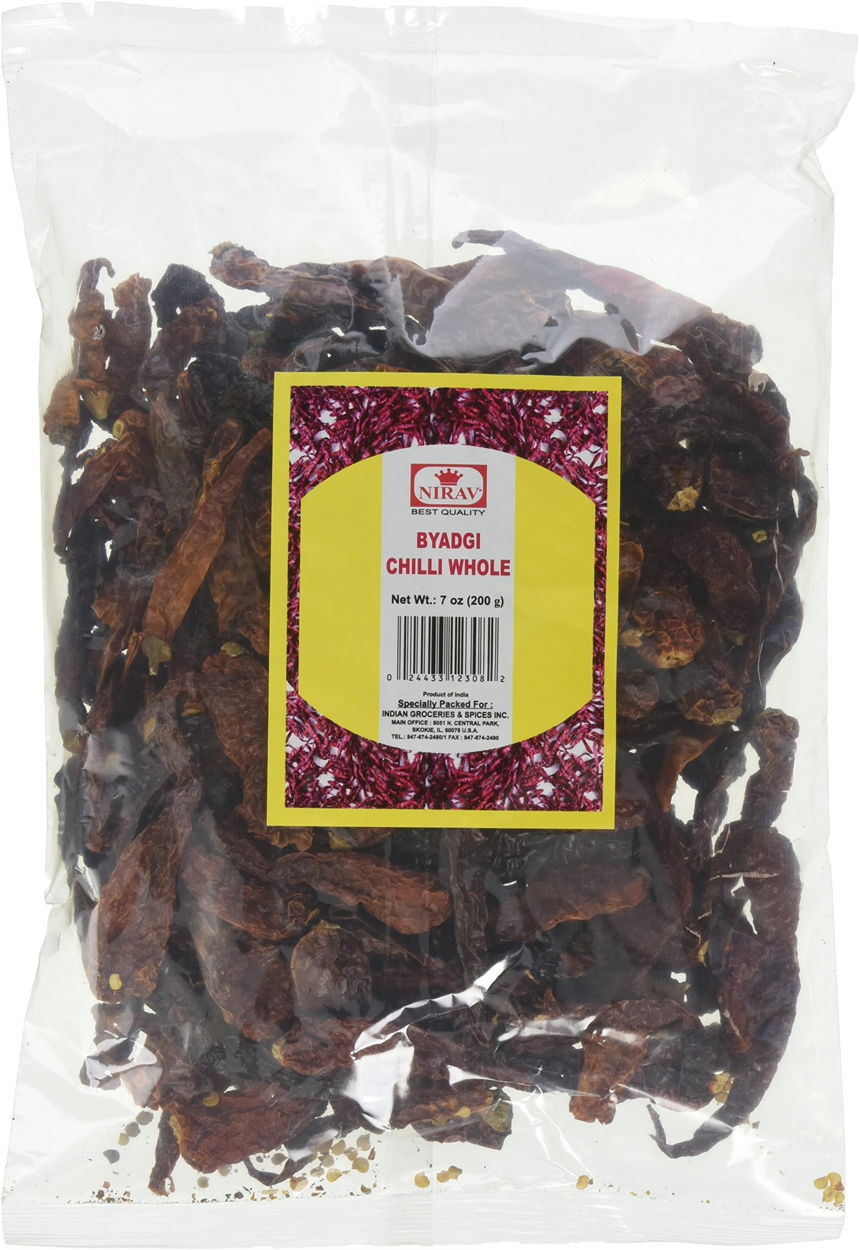 Nirav, Byadgi Chilli Whole, 200 Grams(gm)