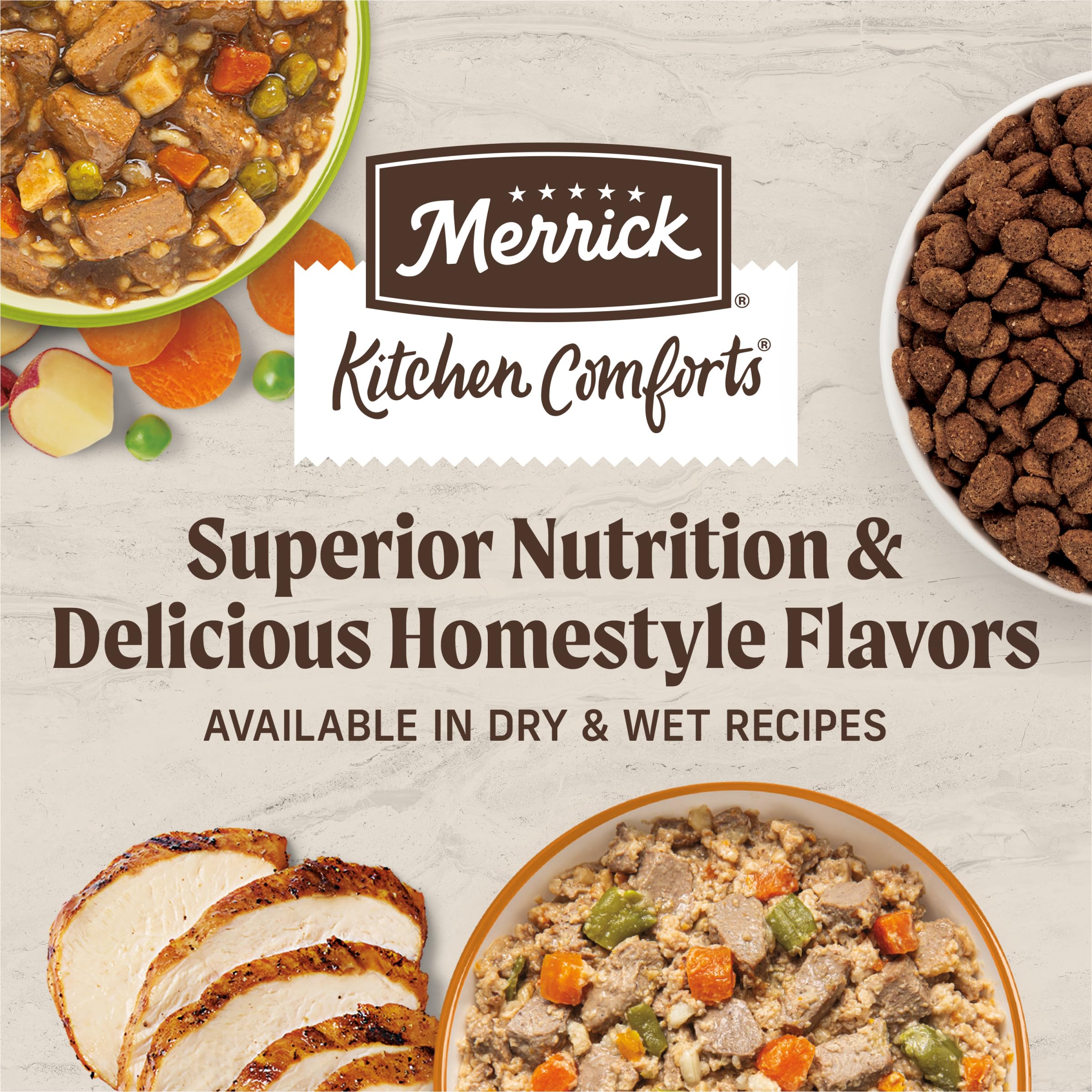 Merrick Classico Vera Carne + Piselli ricetta con Antica grani, 1,8 Kilogram