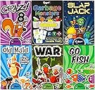 Regal Games Card Games for Kids - Go Fish, Crazy 8's, Old Maid, Slap Jack, Garbage Monster, War - Simple & Fun Classic Family Table Games - Games May Vary (6 Set)