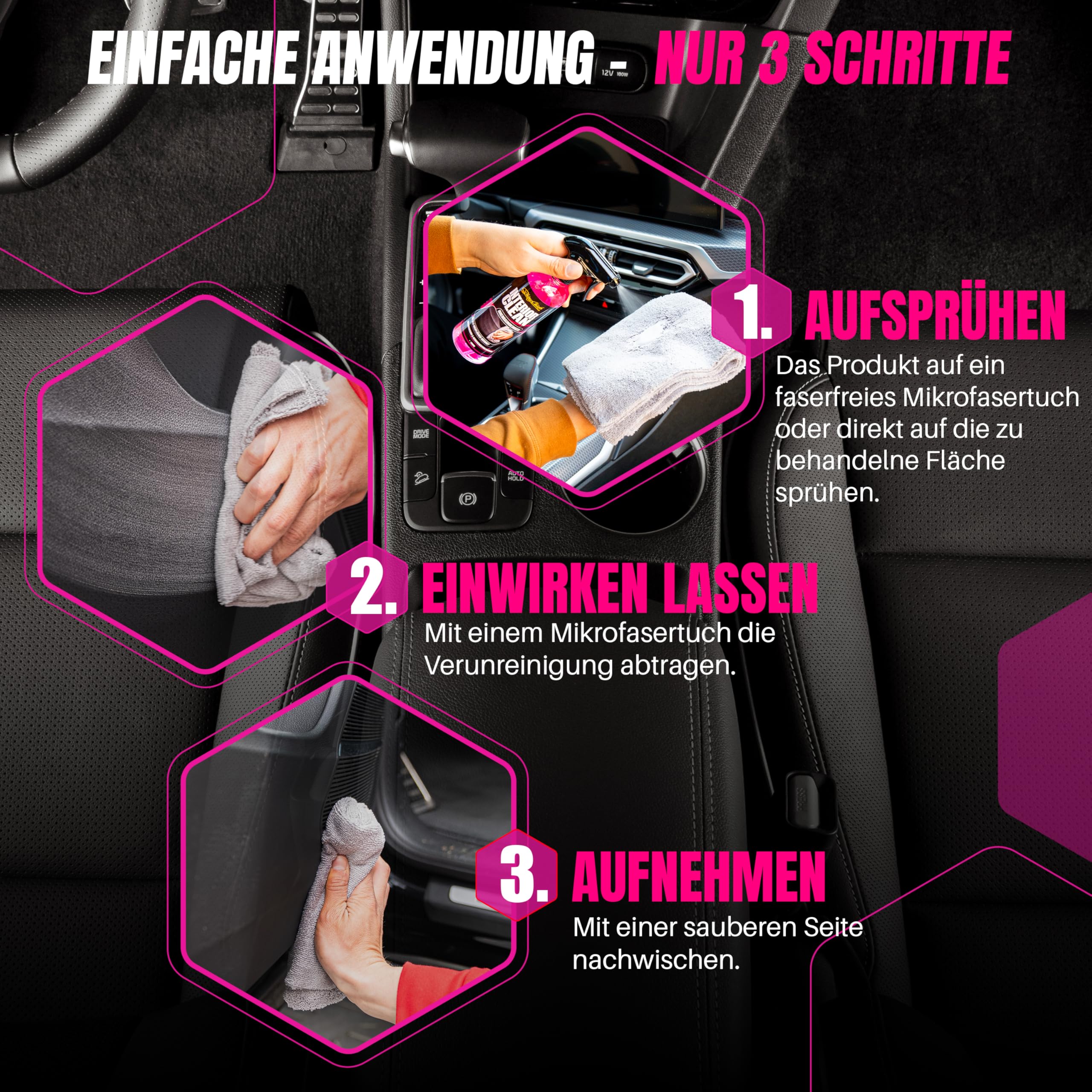 ShinyChiefs Clean & Protect Interior Kit - 2X 500ml & 2X Microfasertuch
