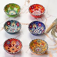 Vista 4 de BCS Juego de 6 cuencos de cerámica pequeños para inmersión, tabla de preparación de cocina y charcutería, plato de salsa de soja, platos decorativos