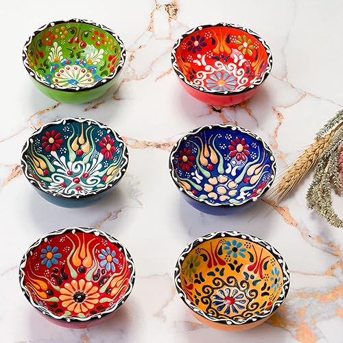 Miniatura 4 de BCS Juego de 6 cuencos de cerámica pequeños para inmersión, tabla de preparación de cocina y charcutería, plato de salsa de soja, platos decorativos