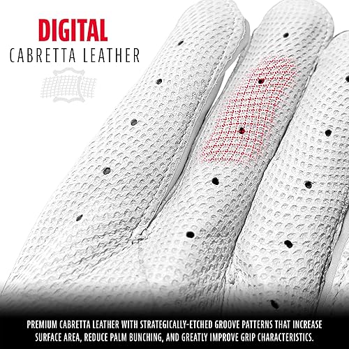 Miniatura 20 de Franklin Sports MLB - Guantes de bateo de béisbol CFX Pro para adultos + jóvenes, béisbol + sóftbol, varios tamaños + colores Negro/Negro