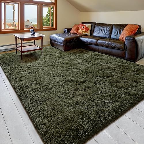 Vista 26 de Pacapet Alfombras esponjosas, alfombras peludas de felpa beige para sala de estar, dormitorio, alfombra mullida para habitación de los niños