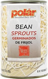 MW Polar Canned Bean Sprouts 15 oz - Crisp, Low-Calorie Veggies for Salads, Soups & Stir-Fries