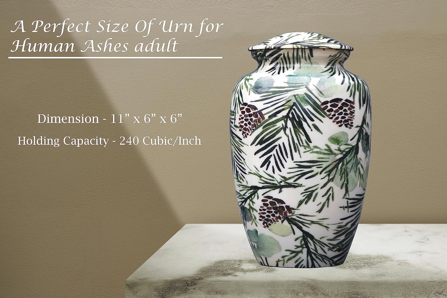 Handmade Cremation Urn for Ashes Adult, Urn for Pet Ashes, Burial Container for Human Remains Memorial Funeral Urn Upto 240 Lbs