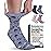 Pembrook Ankle Diabetic Socks for Women & Men - 4 Pairs Flowers, Moisture-Wicking Non Binding Socks Women, Neuropathy and Edema, Stretchy Wide Top