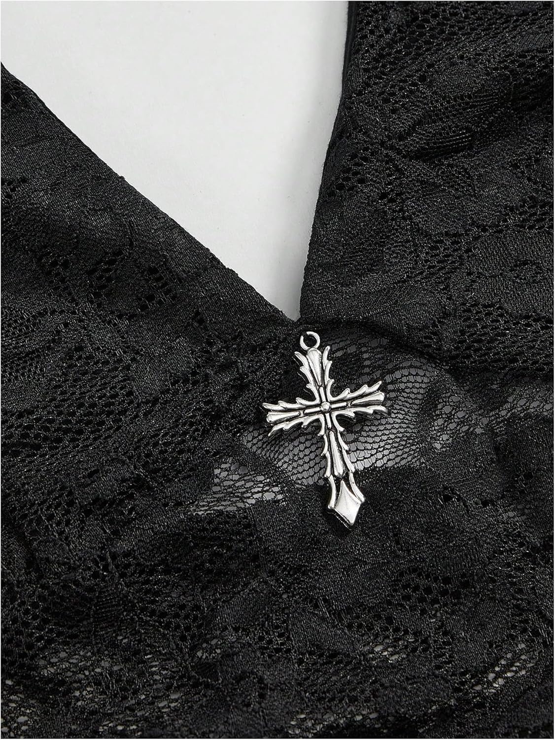 Verdusa Women's Y2k Gothic Goth Halter Top Mesh Sheer Backless Going Out Tops Emo Grunge Clothes Rave Outfits - Image 3