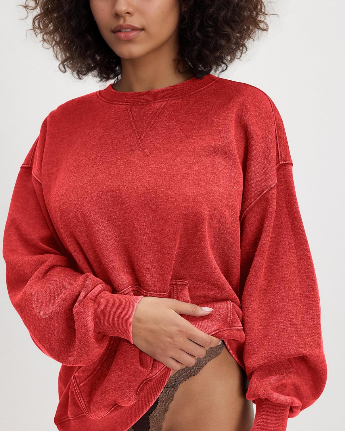 Gacaky Sweatshirt for Women Oversized Casual Crewneck Sweaters Hoodies Comfy Fall Pullover Tops Fashion Outfits Clothes - Image 2