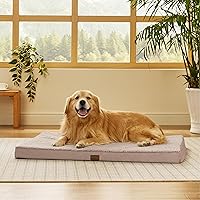 Vista 33 de Bedsure - Cama ortopédica extragrande para perros, con funda extraíble lavable, tapete de espuma con forma de huevera para jaula de mascota, apta