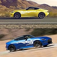 Vista 6 de 1 par de calcomanías grandes para automóvil, gráficos de llama, calcomanías de rayas laterales para autos, calcomanías de vinilo para carrocería