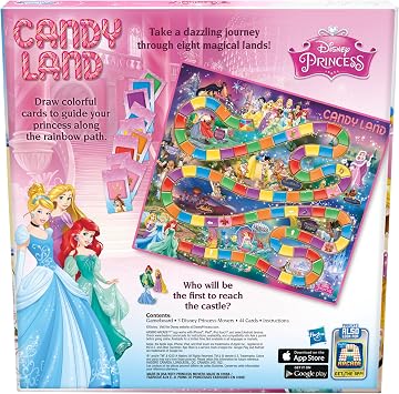 Hasbro Gaming Candy Land Disney Princess Edition Board Game, Preschool Games for 2 to 3 Players, Easter Gifts for Boys and Girls, Family Games for Kids Ages 3 and Up