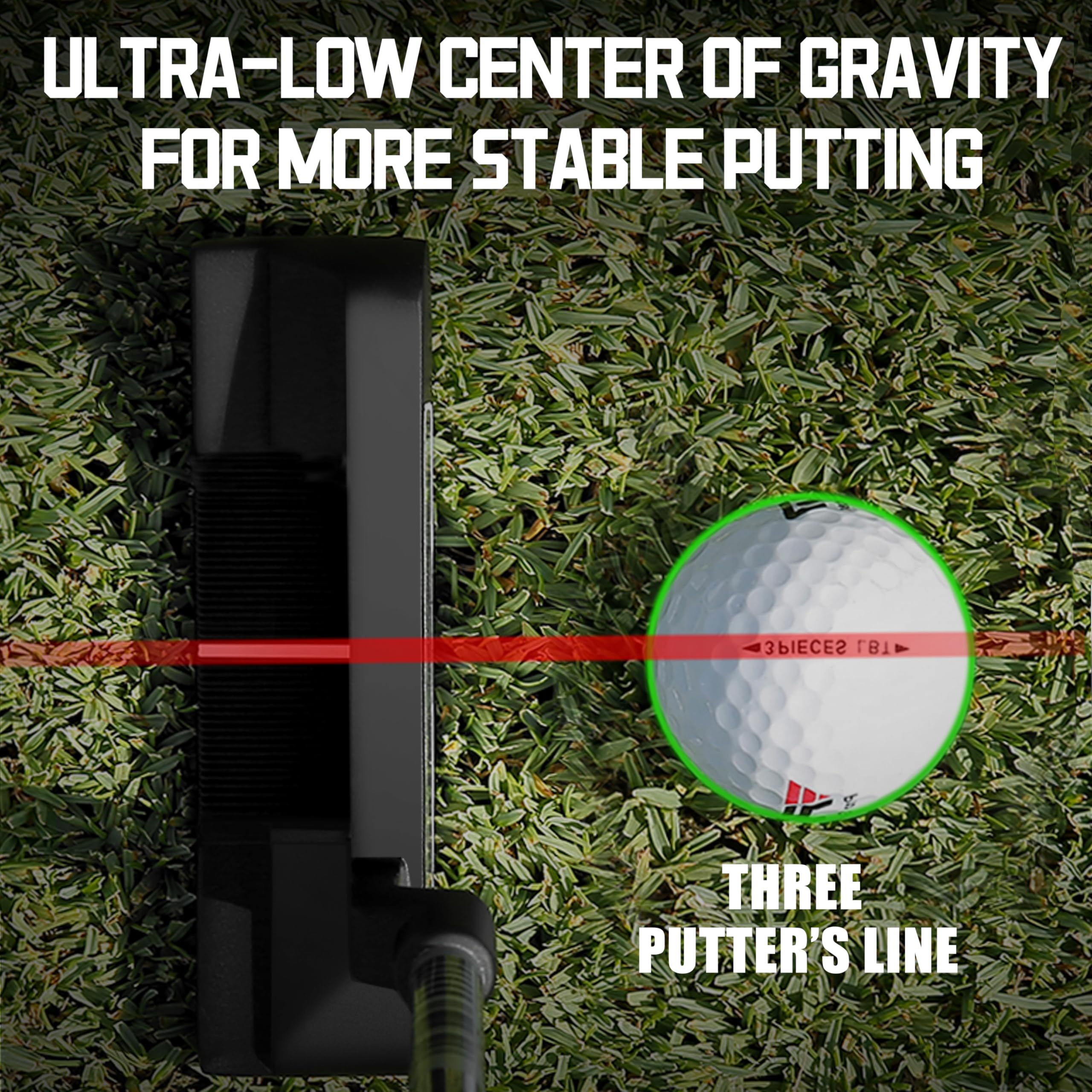 PGM Golf Putter - Blade Putter für Männer & Frauen - Hohe Fehlertoleranz Golfschläger - Perfekte Ausrichtung Legal für Turnierspiele