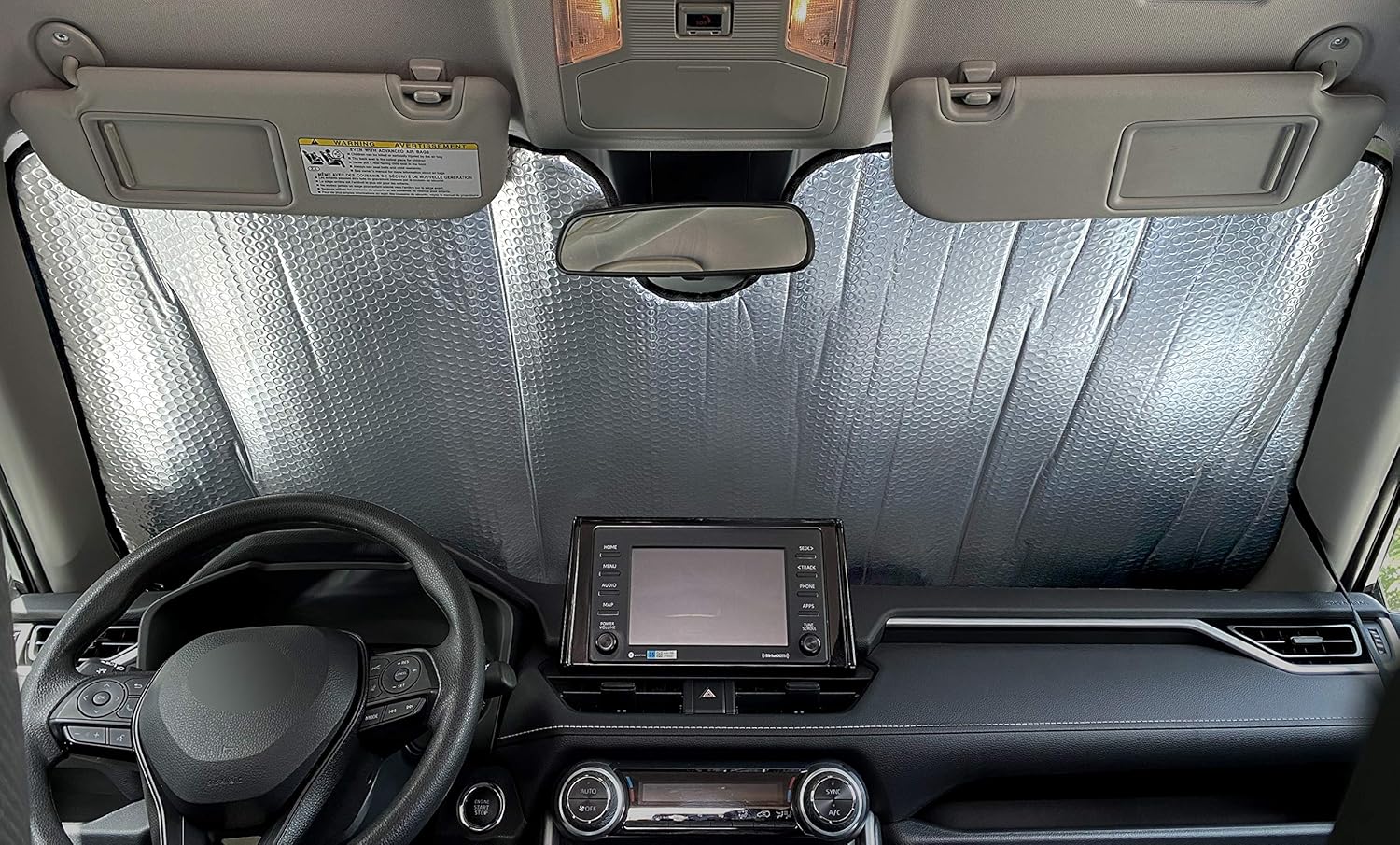 Custom fit Front Windshield Sunshade for 2018 2019 2020 2021 2022 2023 2024 Buick Enclave SUV, 1SV, Essence, Premium, Avenir, UV Rays Reflector Sunscreen Protector Accessories (Made in USA)