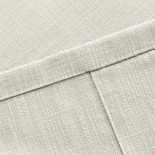 Miniatura 37 de Frelement Cortinas plisadas de lino de algodón extra anchas para oscurecer la habitación, 120 pulgadas de ancho x 96 pulgadas de largo, cortinas