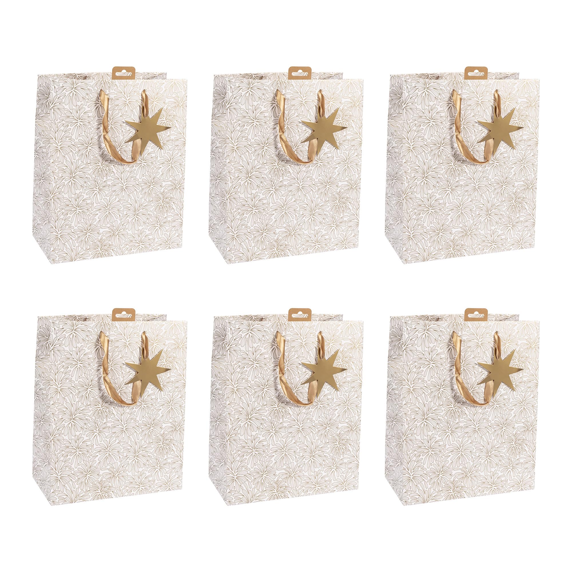 Clairefontaine X-32826-2Cpack - A Lot of 6 Excellia Gift Bags- Large size - 26,5x14x33 cm - 210g - Motif : Christmas - Gift Wrapping, Ideal for games, Puzzles