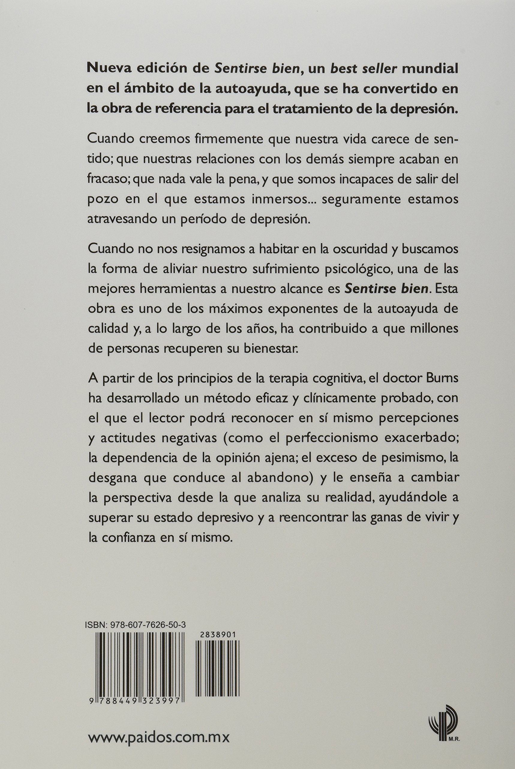 Sentirse bien: Una nueva terapia contra las depresiones: 1 (Biblioteca David D. Burns)