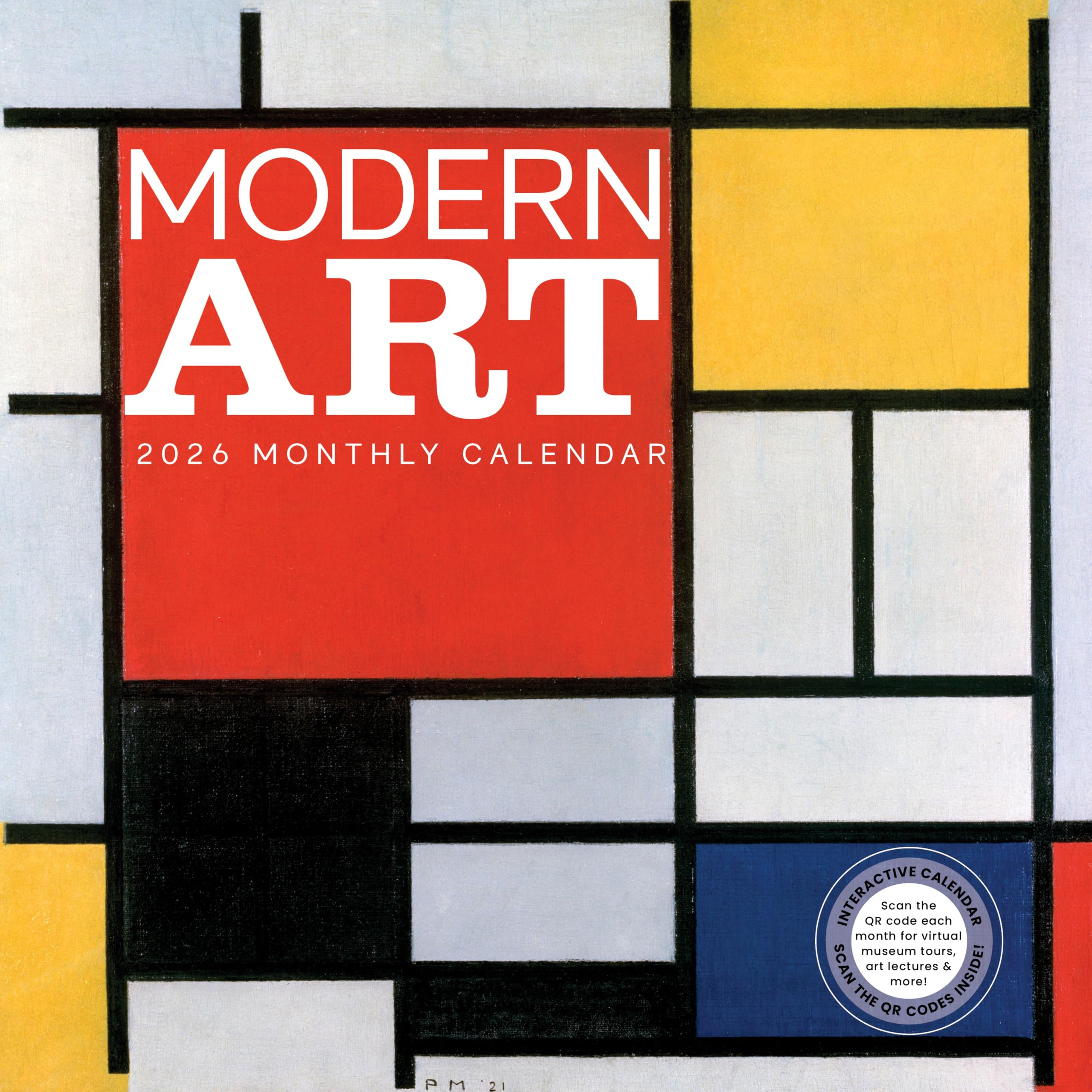 Modern Art Calendar 2026 | Classic Paintings, Picasso, Mondrian, Edvard Munch, Paul Klee Art Prints | Expressionism, Abstract Art, Surrealism | Monthly Wall Planner 2026-2027 | Marble City Press | 12” x 24” Open | Sustainable | Plastic Free | Printed on Thick Art Paper