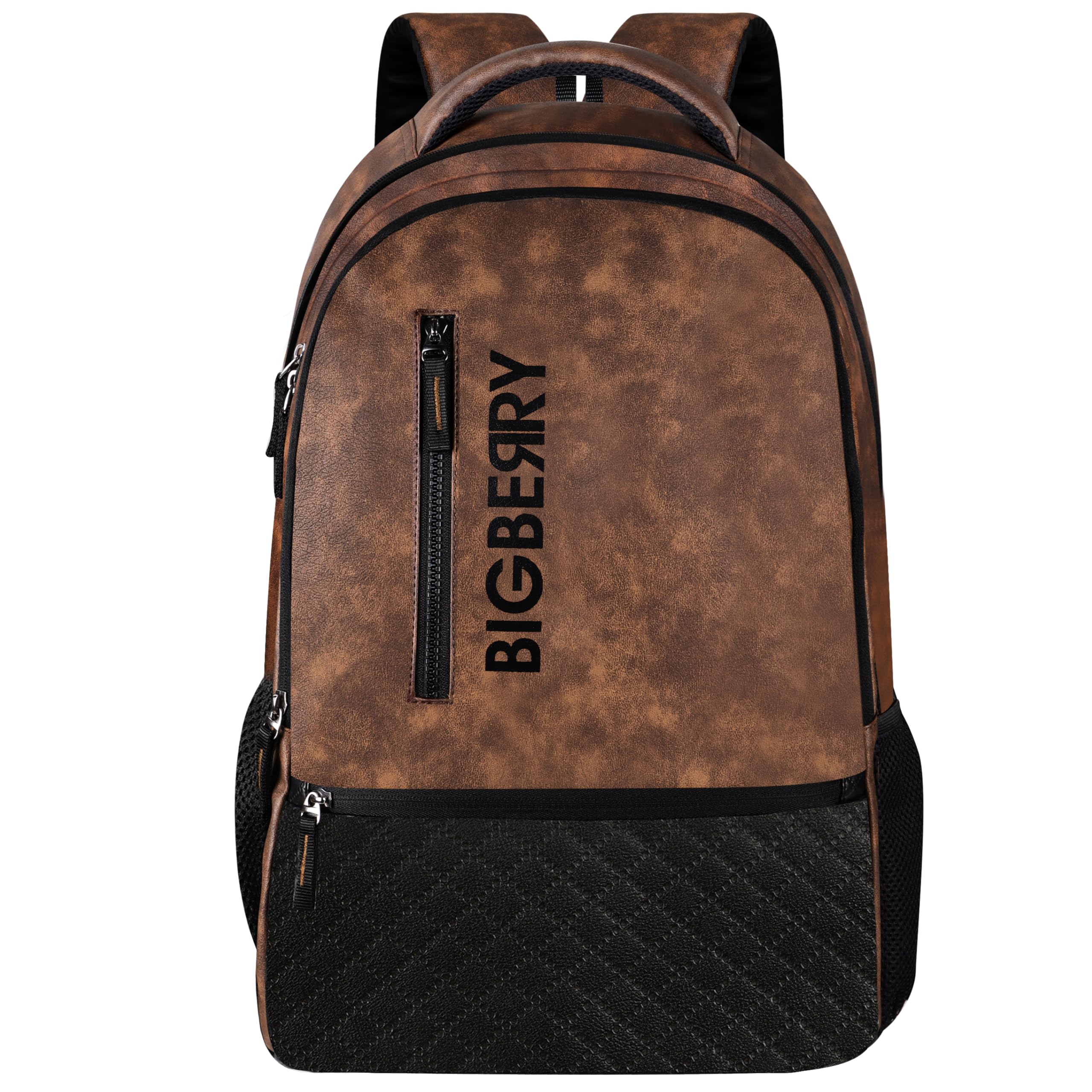 Bigberry Newage classic Leatherite/Faux Leather Backpack with Multiple Compartments & organiser 28 L Laptop Backpack (Brown) (B0CV5CTM64) Amazon Price History, Amazon Price Tracker