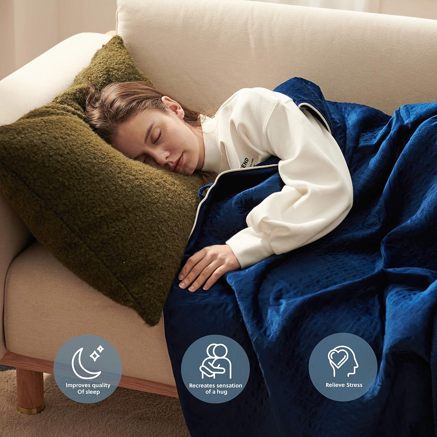 Super Big Clearance! Bedsure Queen Weighted Blanket 15 Pounds - Adult Weighted Blanket 60x80 - Soft Heavy Blanket with Breathable TPE Insert No Glass Beads