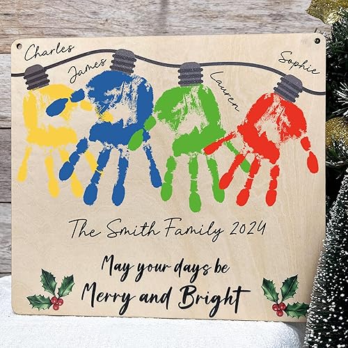 May Your Days Be Merry and Bright, Christmas Handprint Craft,